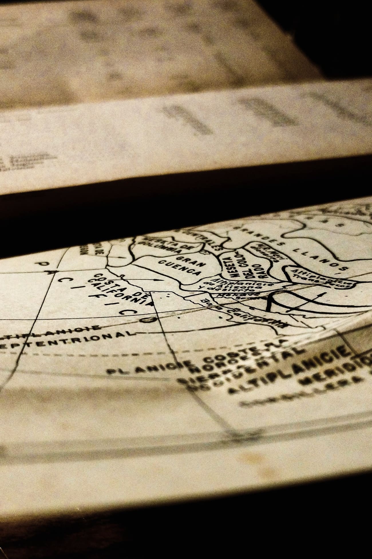 Antique cartographic map sheet